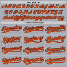 Load image into Gallery viewer, Custom Gray Orange-Black Authentic Baseball Jersey