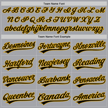 Load image into Gallery viewer, Custom Gray Black-Gold Authentic Baseball Jersey