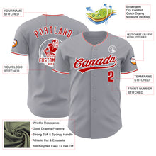 Laden Sie das Bild in den Galerie-Viewer, Custom Gray Red-White Authentic Baseball Jersey