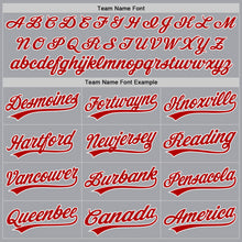 Laden Sie das Bild in den Galerie-Viewer, Custom Gray Red-White Authentic Baseball Jersey