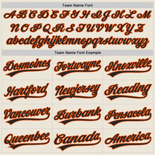 Load image into Gallery viewer, Custom Cream Black-Orange Authentic Baseball Jersey