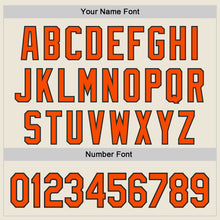 Load image into Gallery viewer, Custom Cream Orange-Black Authentic Baseball Jersey