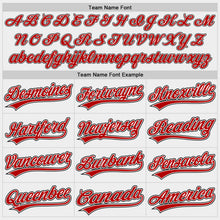 Laden Sie das Bild in den Galerie-Viewer, Custom White Red-Black Authentic Baseball Jersey