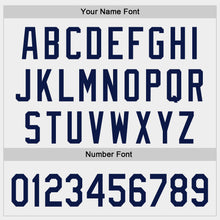 Load image into Gallery viewer, Custom White-Navy Authentic Baseball Jersey