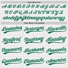 Laden Sie das Bild in den Galerie-Viewer, Custom White-Kelly Green Authentic Baseball Jersey