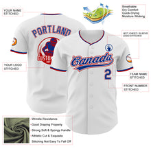 Laden Sie das Bild in den Galerie-Viewer, Custom White Royal-Red Authentic Baseball Jersey