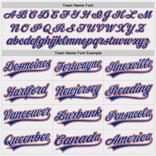 Laden Sie das Bild in den Galerie-Viewer, Custom White Royal-Red Authentic Baseball Jersey