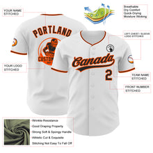 Load image into Gallery viewer, Custom White Black-Orange Authentic Baseball Jersey