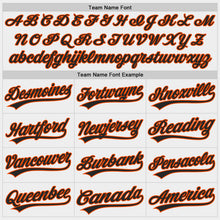 Load image into Gallery viewer, Custom White Black-Orange Authentic Baseball Jersey