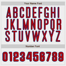 Load image into Gallery viewer, Custom White Red-Royal Authentic Baseball Jersey