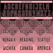 Load image into Gallery viewer, Custom Medium Pink Black Round Neck Sublimation Basketball Suit Jersey