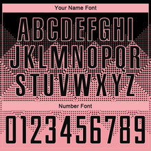 Load image into Gallery viewer, Custom Medium Pink Black Round Neck Sublimation Basketball Suit Jersey