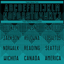 Загрузить изображение в средство просмотра галереи, Custom Teal Black Round Neck Sublimation Basketball Suit Jersey