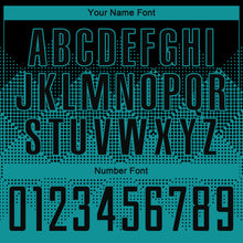 Загрузить изображение в средство просмотра галереи, Custom Teal Black Round Neck Sublimation Basketball Suit Jersey