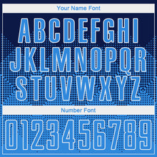 Загрузить изображение в средство просмотра галереи, Custom Navy Powder Blue-White Round Neck Sublimation Basketball Suit Jersey