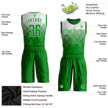 Laden Sie das Bild in den Galerie-Viewer, Custom White Grass Green Round Neck Sublimation Basketball Suit Jersey
