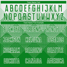 Laden Sie das Bild in den Galerie-Viewer, Custom White Grass Green Round Neck Sublimation Basketball Suit Jersey