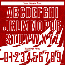 Load image into Gallery viewer, Custom Red White Wind Shapes Round Neck Sublimation Basketball Suit Jersey