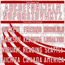 Загрузить изображение в средство просмотра галереи, Custom White Red Wind Shapes Round Neck Sublimation Basketball Suit Jersey