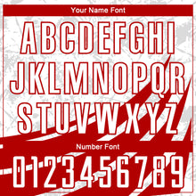 Загрузить изображение в средство просмотра галереи, Custom White Red Wind Shapes Round Neck Sublimation Basketball Suit Jersey