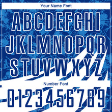 Загрузить изображение в средство просмотра галереи, Custom Royal White Wind Shapes Round Neck Sublimation Basketball Suit Jersey