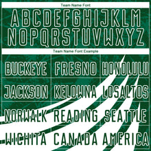 Загрузить изображение в средство просмотра галереи, Custom Green White Wind Shapes Round Neck Sublimation Basketball Suit Jersey