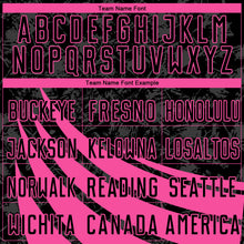 Load image into Gallery viewer, Custom Black Pink Wind Shapes Round Neck Sublimation Basketball Suit Jersey