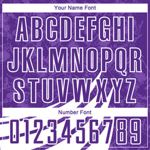 Laden Sie das Bild in den Galerie-Viewer, Custom Purple White Wind Shapes Round Neck Sublimation Basketball Suit Jersey