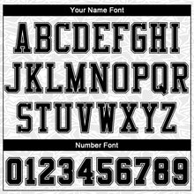 Load image into Gallery viewer, Custom White Black Color Block Round Neck Sublimation Basketball Suit Jersey