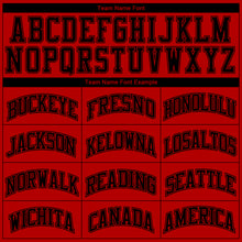 Load image into Gallery viewer, Custom Red Black Color Block Round Neck Sublimation Basketball Suit Jersey