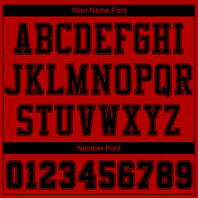 Load image into Gallery viewer, Custom Red Black Color Block Round Neck Sublimation Basketball Suit Jersey