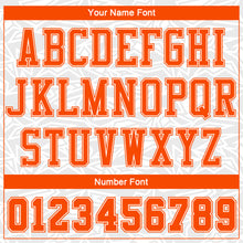 Load image into Gallery viewer, Custom White Orange Color Block Round Neck Sublimation Basketball Suit Jersey