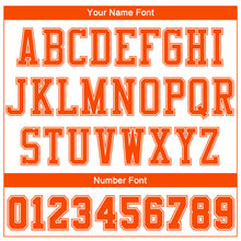 Load image into Gallery viewer, Custom White Orange Color Block Round Neck Sublimation Basketball Suit Jersey