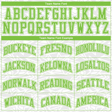 Load image into Gallery viewer, Custom White Neon Green Color Block Round Neck Sublimation Basketball Suit Jersey