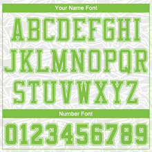 Load image into Gallery viewer, Custom White Neon Green Color Block Round Neck Sublimation Basketball Suit Jersey