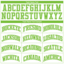 Load image into Gallery viewer, Custom White Neon Green Color Block Round Neck Sublimation Basketball Suit Jersey