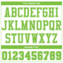 Load image into Gallery viewer, Custom White Neon Green Color Block Round Neck Sublimation Basketball Suit Jersey