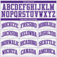 Load image into Gallery viewer, Custom White Purple Color Block Round Neck Sublimation Basketball Suit Jersey