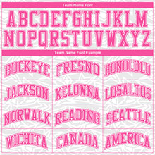 Load image into Gallery viewer, Custom White Pink Color Block Round Neck Sublimation Basketball Suit Jersey