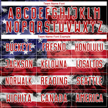 Загрузить изображение в средство просмотра галереи, Custom White Royal-Red American Flag Fashion Round Neck Sublimation Basketball Suit Jersey