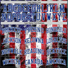 Load image into Gallery viewer, Custom White Red-Royal American Flag Round Neck Sublimation Basketball Suit Jersey