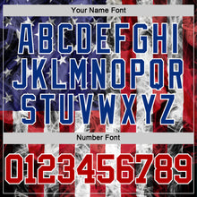 Load image into Gallery viewer, Custom White Red-Royal American Flag Round Neck Sublimation Basketball Suit Jersey