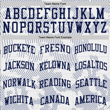 Загрузить изображение в средство просмотра галереи, Custom White Navy Curve Lines Round Neck Sublimation Basketball Suit Jersey