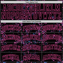 Charger l'image dans la galerie, Custom Black Pink Fragment Art Round Neck Sublimation Basketball Suit Jersey