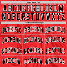 Load image into Gallery viewer, Custom Red Black-White Splash Round Neck Sublimation Basketball Suit Jersey