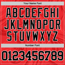 Load image into Gallery viewer, Custom Red Black-White Splash Round Neck Sublimation Basketball Suit Jersey