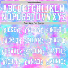 Load image into Gallery viewer, Custom Tie Dye White-Light Blue Round Neck Sublimation Basketball Suit Jersey