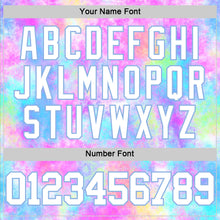 Load image into Gallery viewer, Custom Tie Dye White-Light Blue Round Neck Sublimation Basketball Suit Jersey