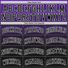 Загрузить изображение в средство просмотра галереи, Custom Purple Black-White Fade Fashion Round Neck Sublimation Basketball Suit Jersey
