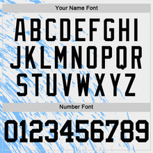 Load image into Gallery viewer, Custom White Black-Light Blue Splash Round Neck Sublimation Basketball Suit Jersey